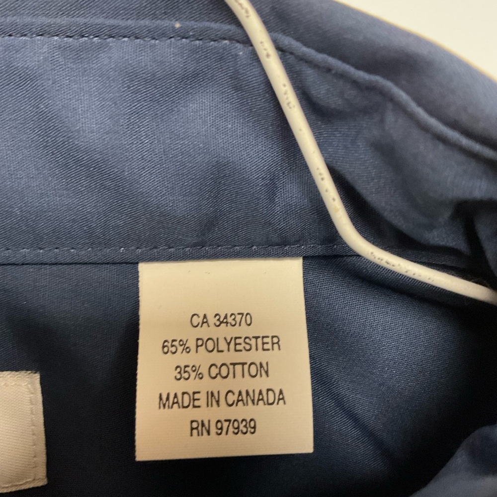 Autom Tailored Apparel Short Sleeve 17 1/2 Tab Collar Blue - Picture 4 of 5